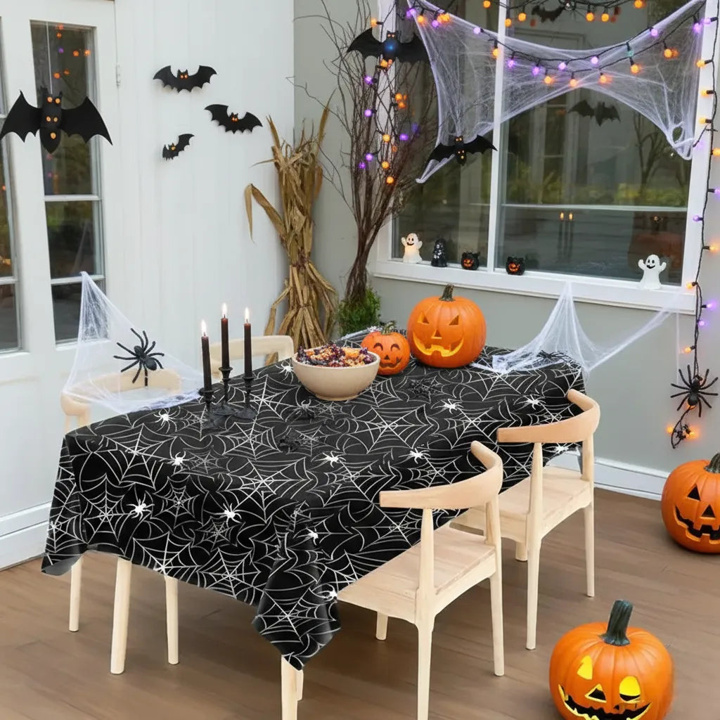 Nappe de Table Halloween Toile d’Araignée