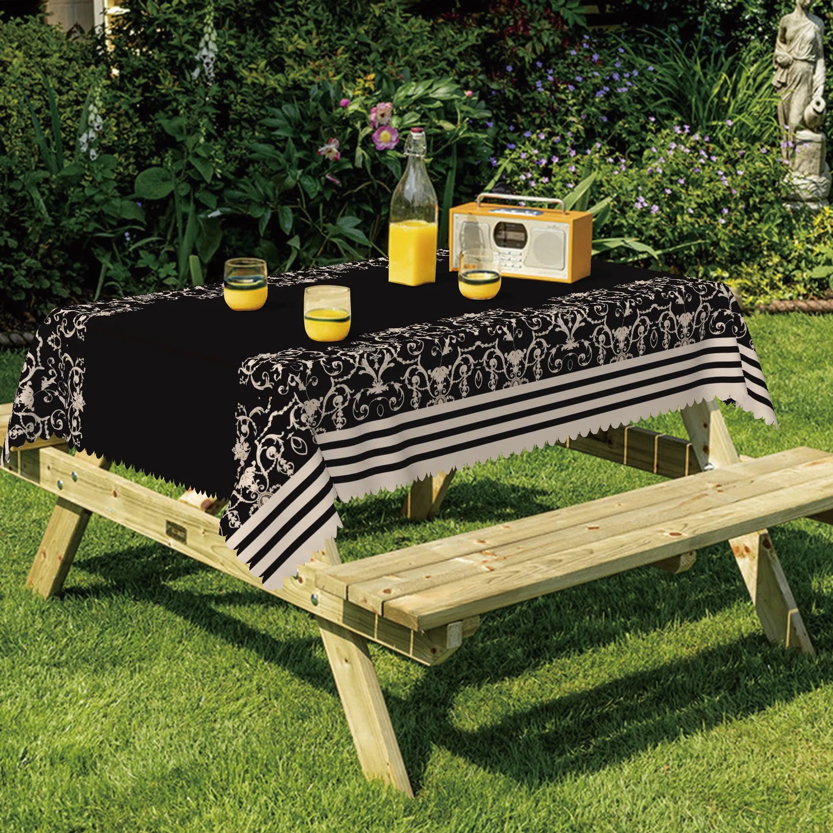 Nappe de Table Noire Sublime