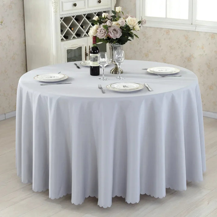 Nappe de Table Ronde Grise