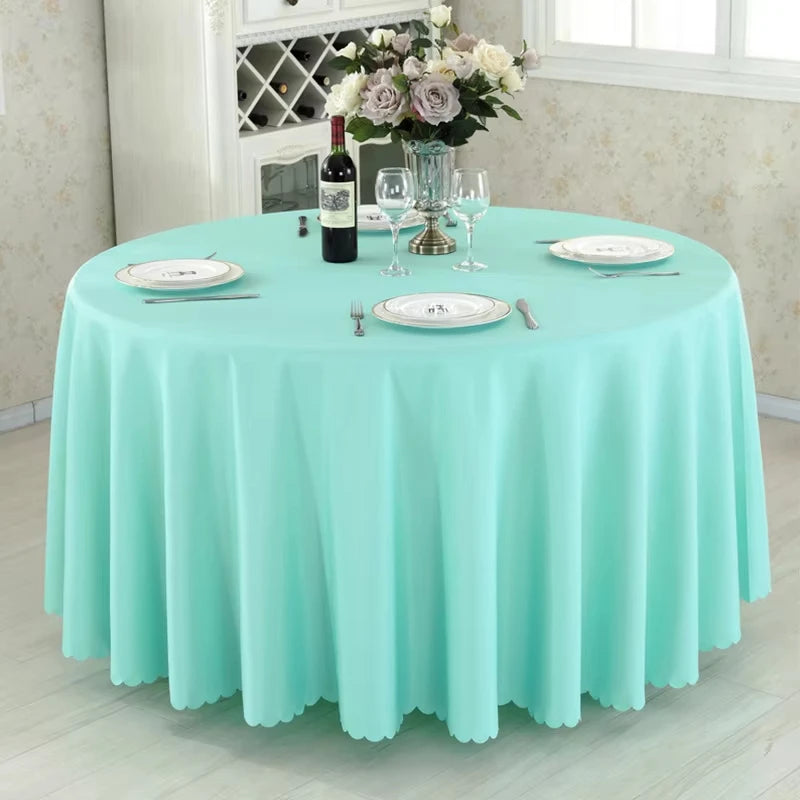 Nappe de Table Ronde Turquoise