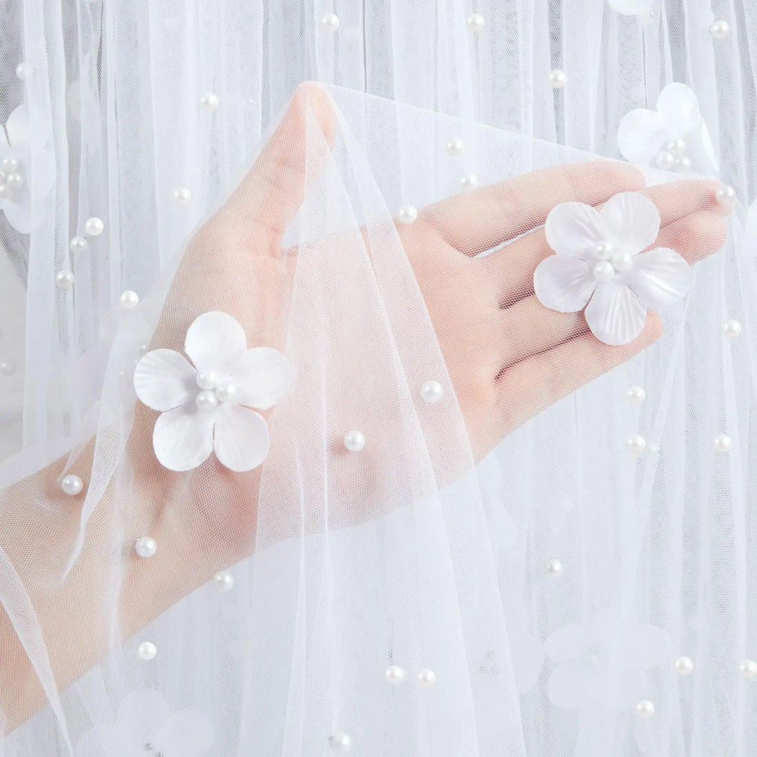 Nappe de Table Saint-Valentin à Perles et à Fleurs chic