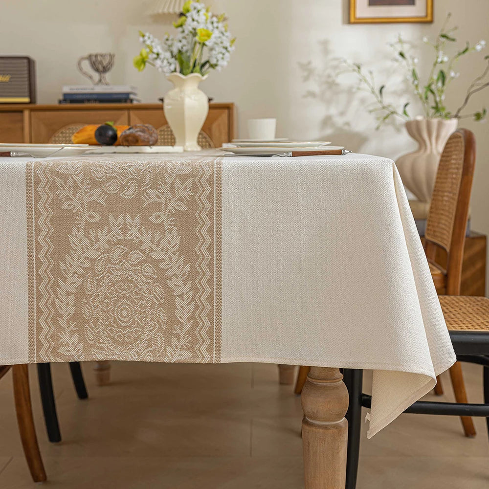 Nappe de Table en Lin Design Fleuri