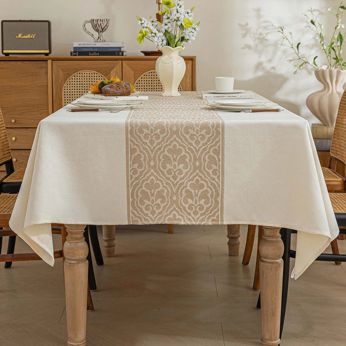 Nappe de Table en Lin Vintage Stylé