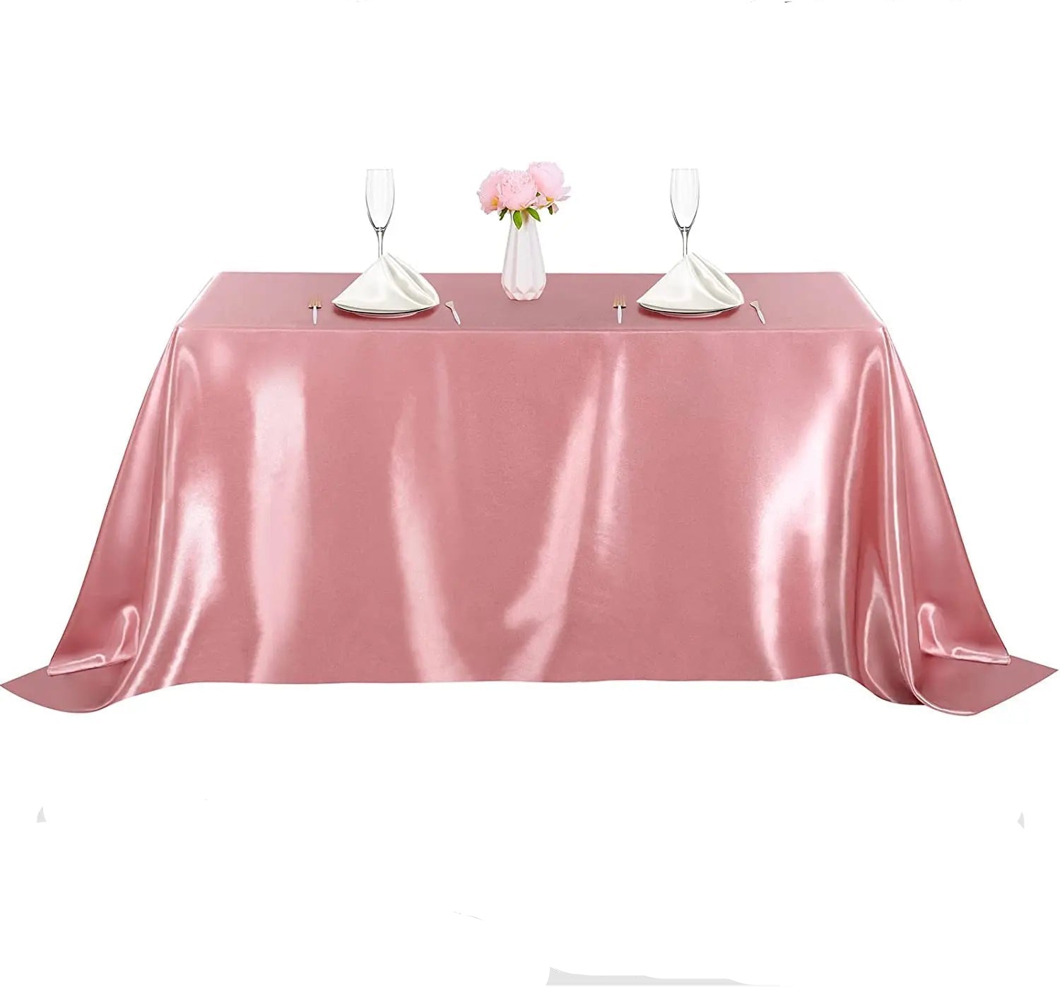 Nappe de Table en Satin Rose 