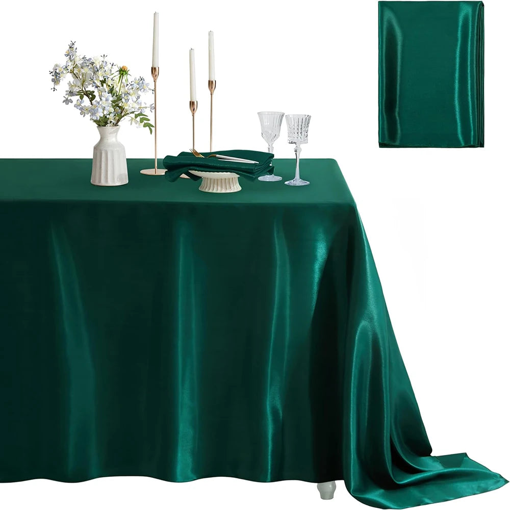 Nappe Élégante en Satin Vert
