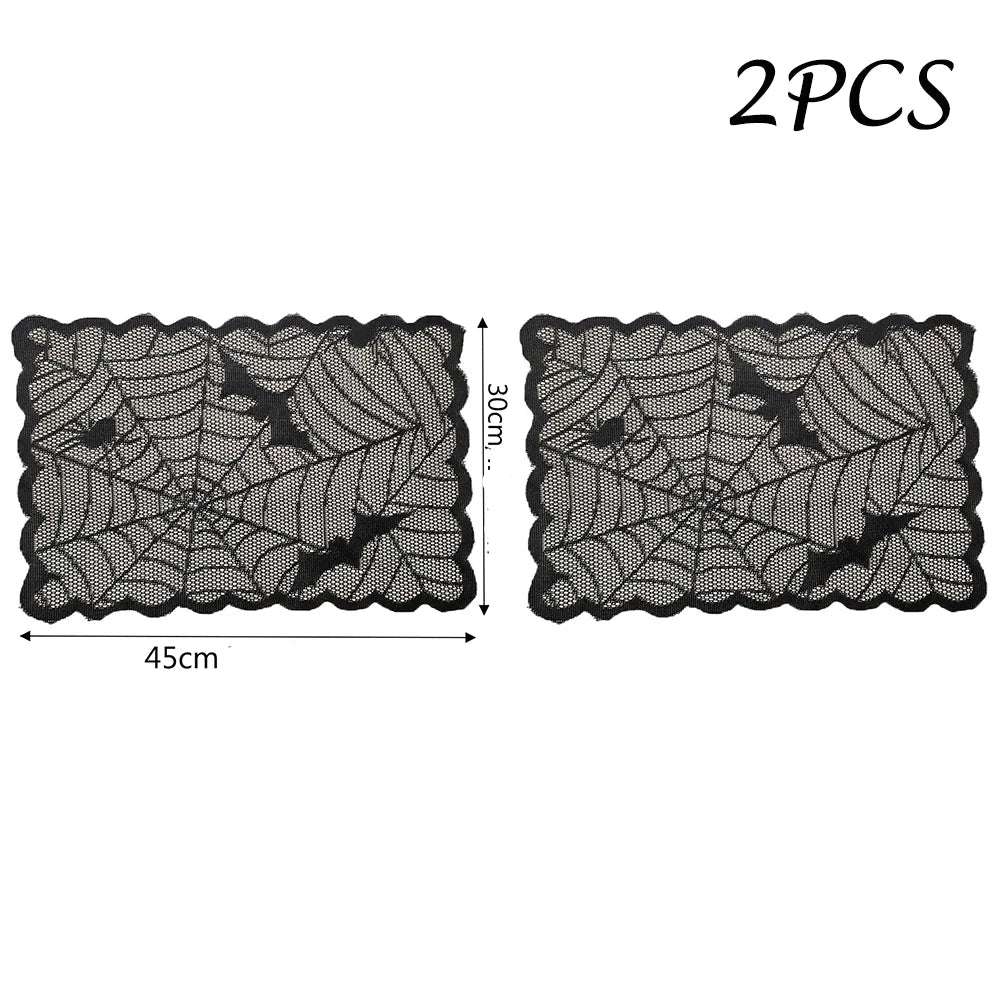 Napperon Rectangle Toile d’Araignée en Tissu Dimensions