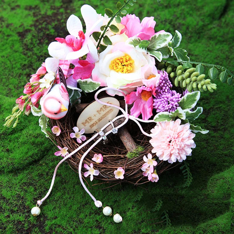 Nid Porte Anneaux Fleuri Chic