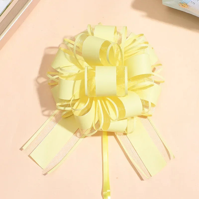 Noeud Déco Voiture Mariage Jaune