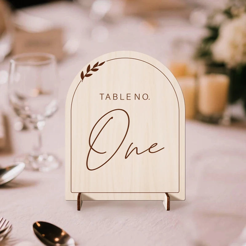 Numéro de Table Arc en Bois Original
