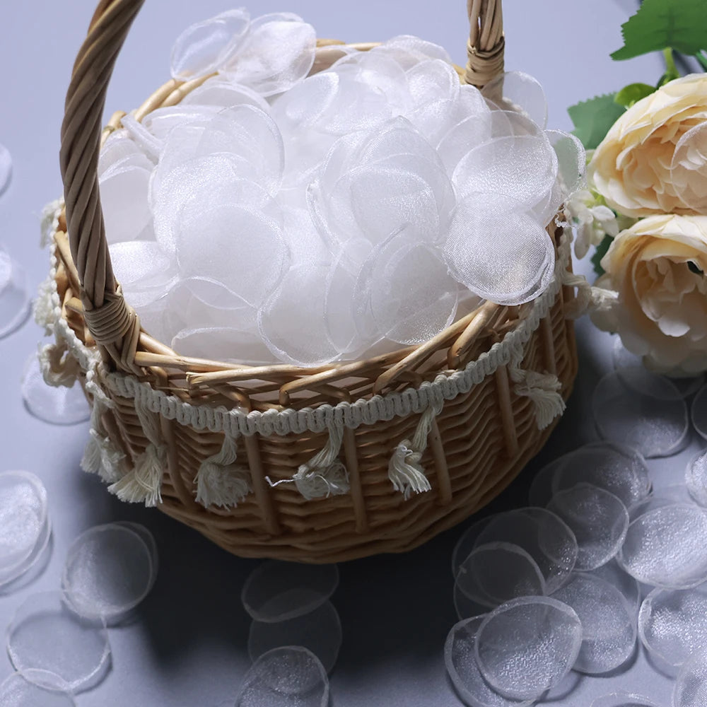 Pétales Blancs en Organza moderne