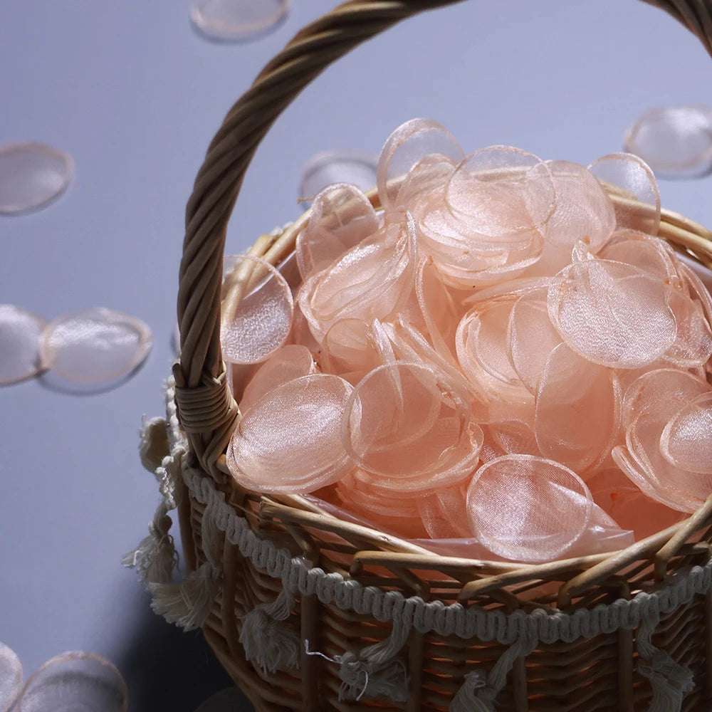 Pétales Champagne en Organza raffiné