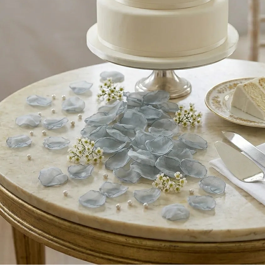 Pétales De Fleurs Mariage Gris Vert