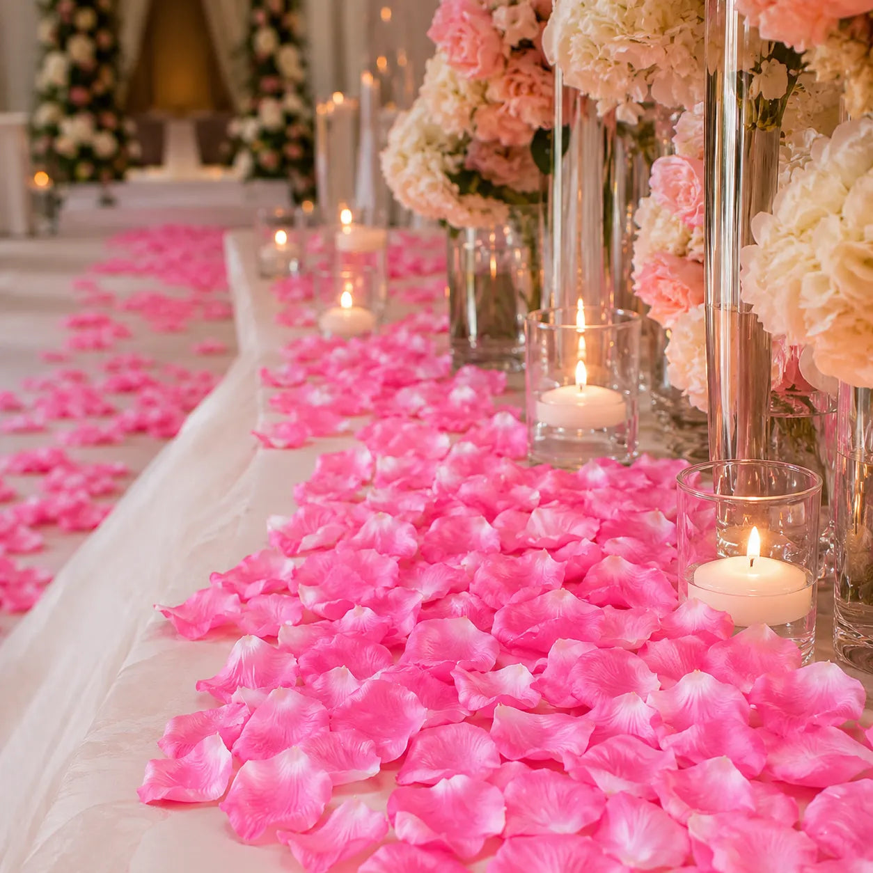 Pétales De Roses Artificielles Mariage Raffinée
