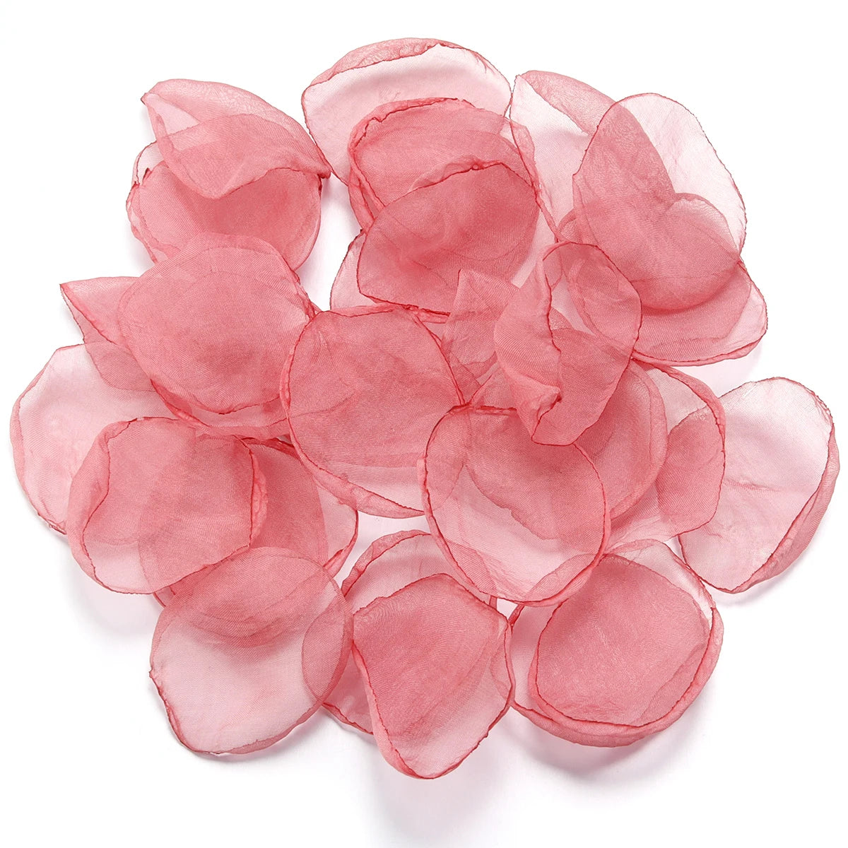 Pétales Mariage Rose en Mousseline Romantique