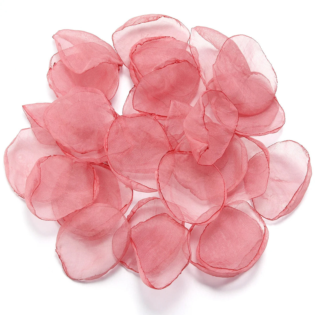 Pétales Mariage Rose en Mousseline Romantique