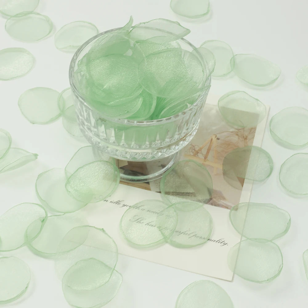 Pétales Mariage Vert Organza Unique