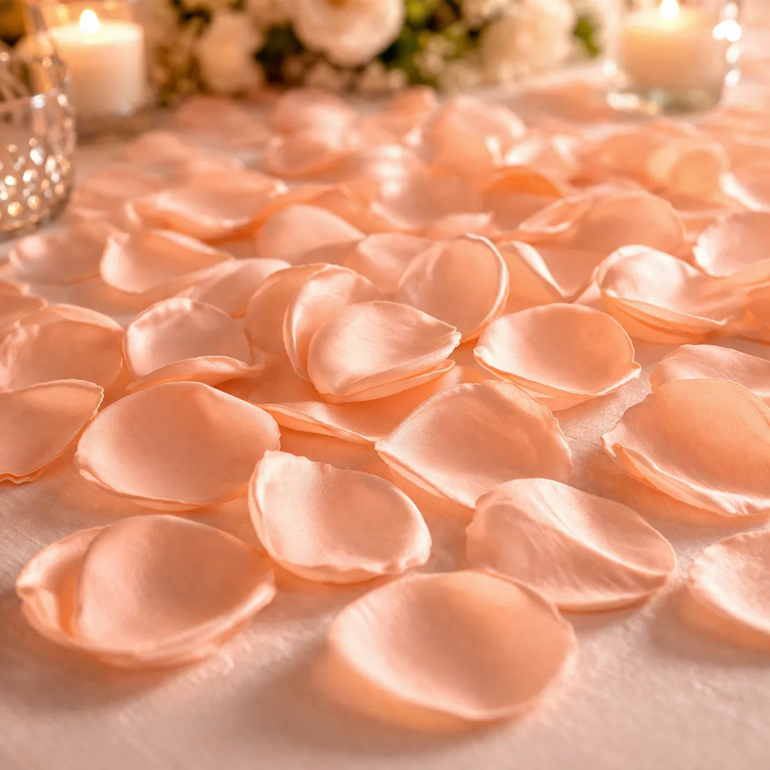 Pétales Orange Déco Mariage