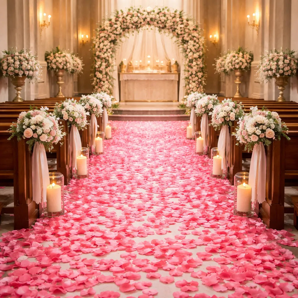 Pétales Roses Mariage