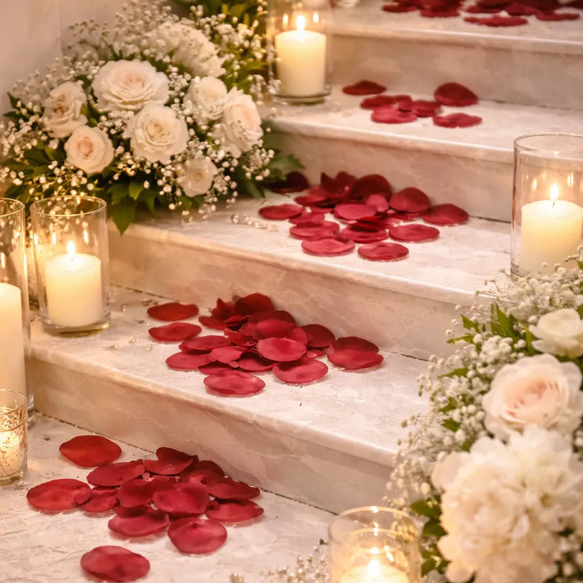 Pétales de Fleurs Artificiels Romantiques Mariage