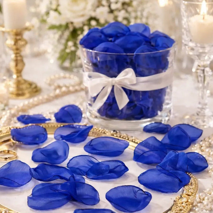 Pétales de Fleurs Mariage Bleu Elégant