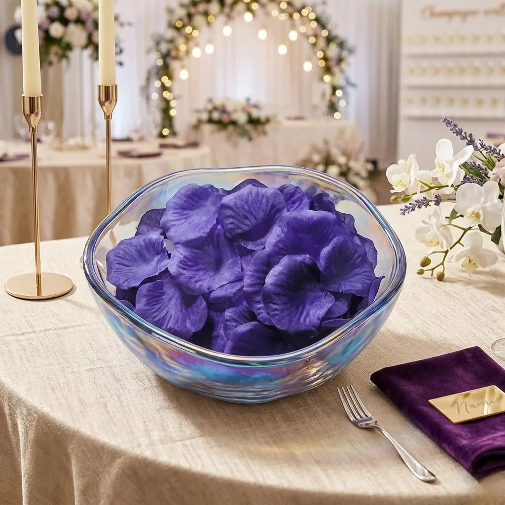 Pétales de Fleurs Mariage Violets 