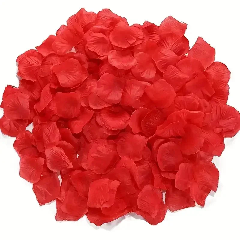Pétales de Fleurs Rouge Vif