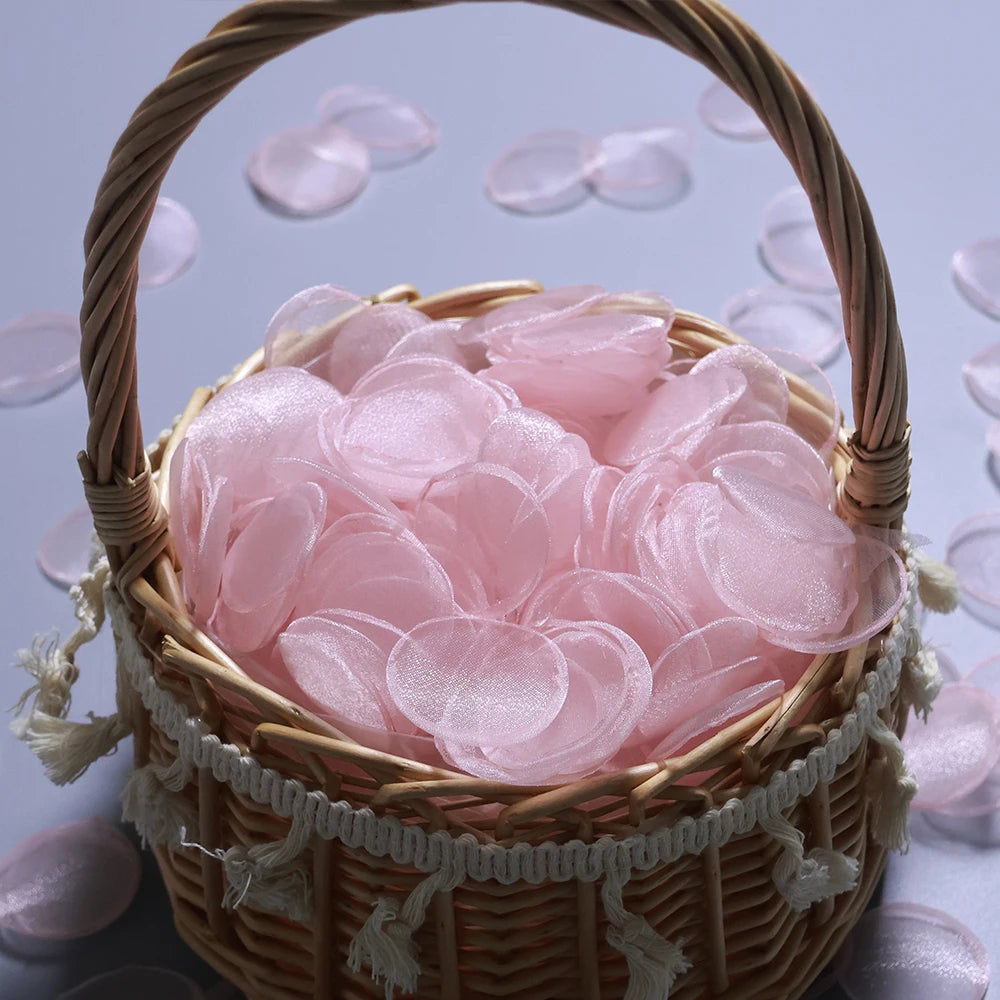 Pétales de Rose en Organza Transparent Unique