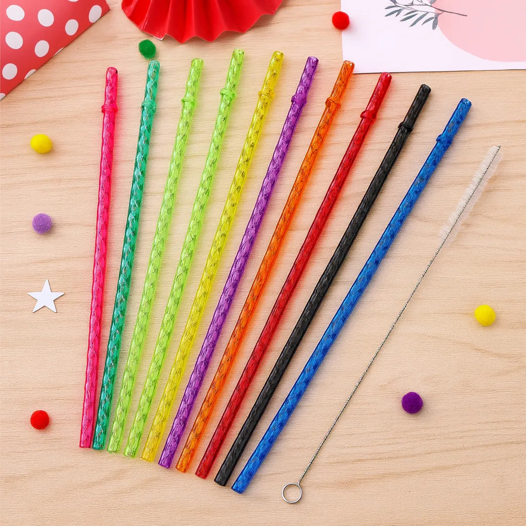 Paille En Plastique Originale Coloré