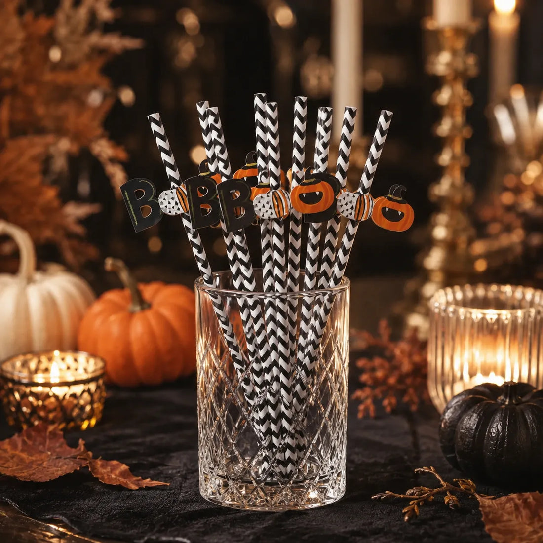 Paille Halloween BOO stylé