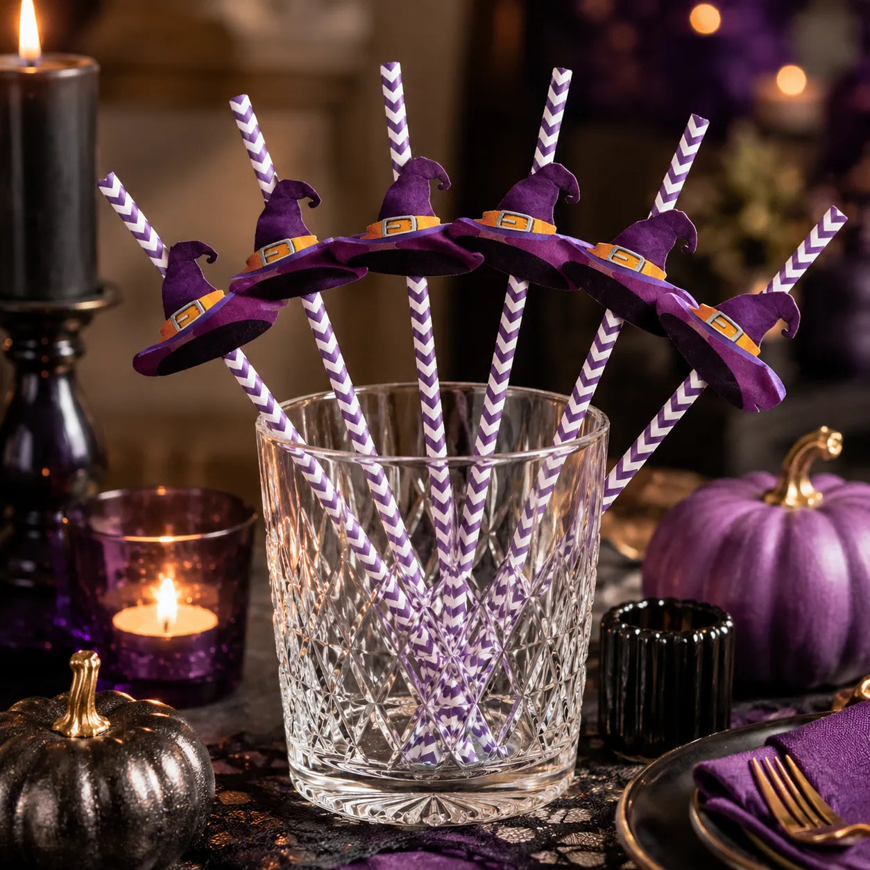 Paille Halloween Chapeau de Sorcière original