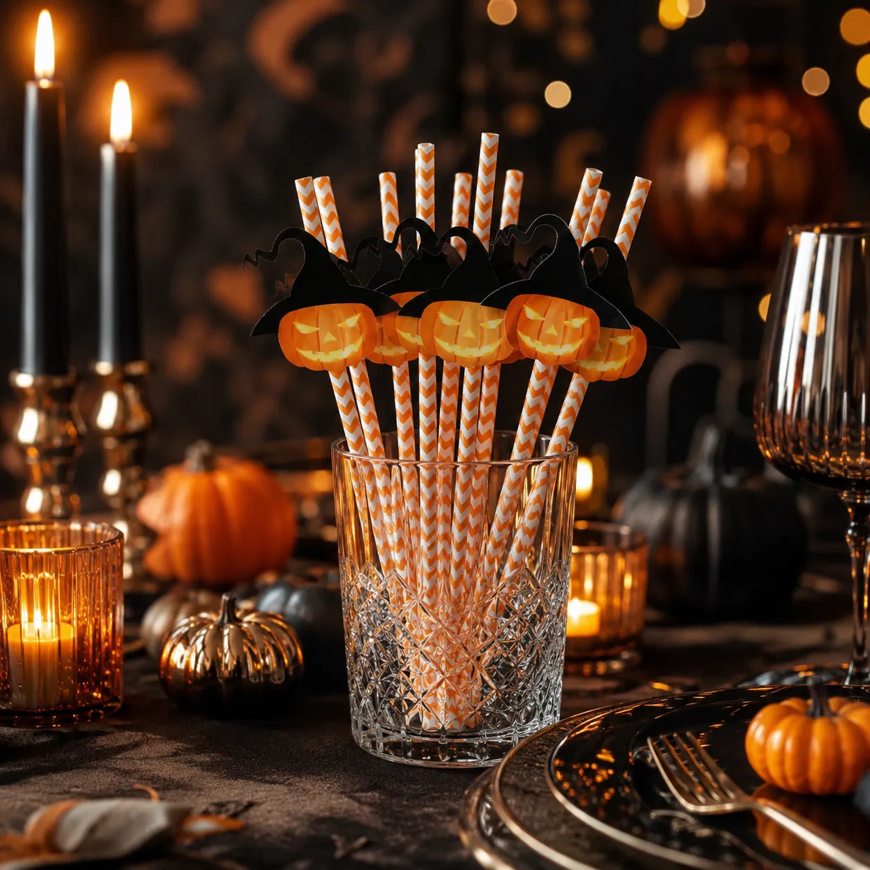 Paille Halloween Originale Citrouille moderne