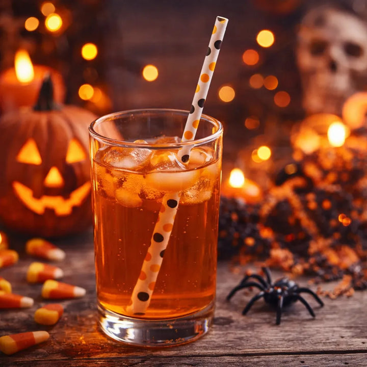 Paille Halloween à Pois