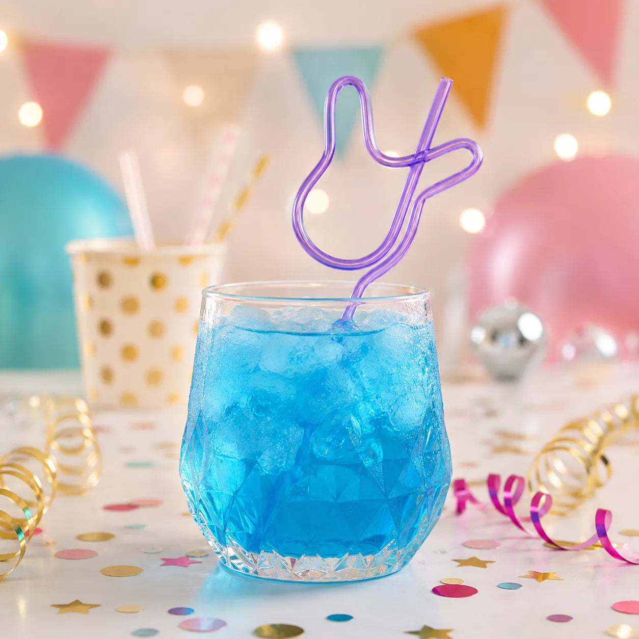 Paille en Plastique Lapin Minimaliste
