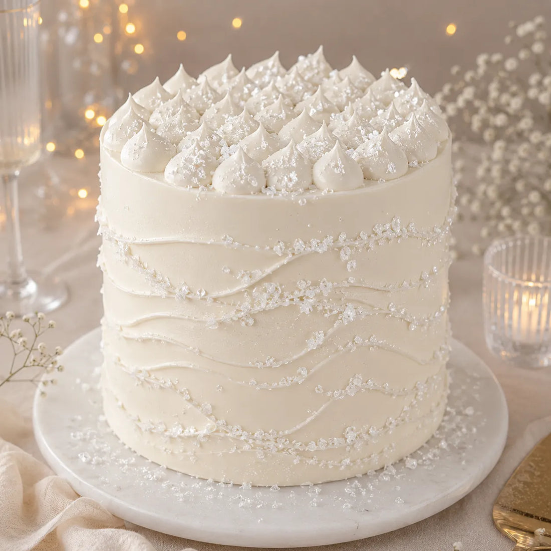 Paillettes Déco Blanc Gâteau 