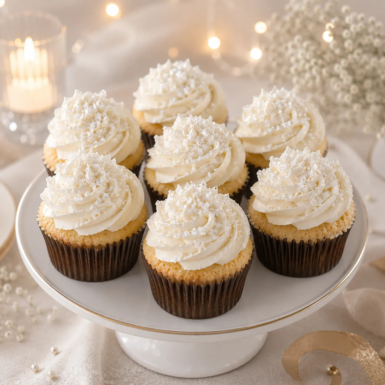 Paillettes Déco Blanc Gâteau Propre