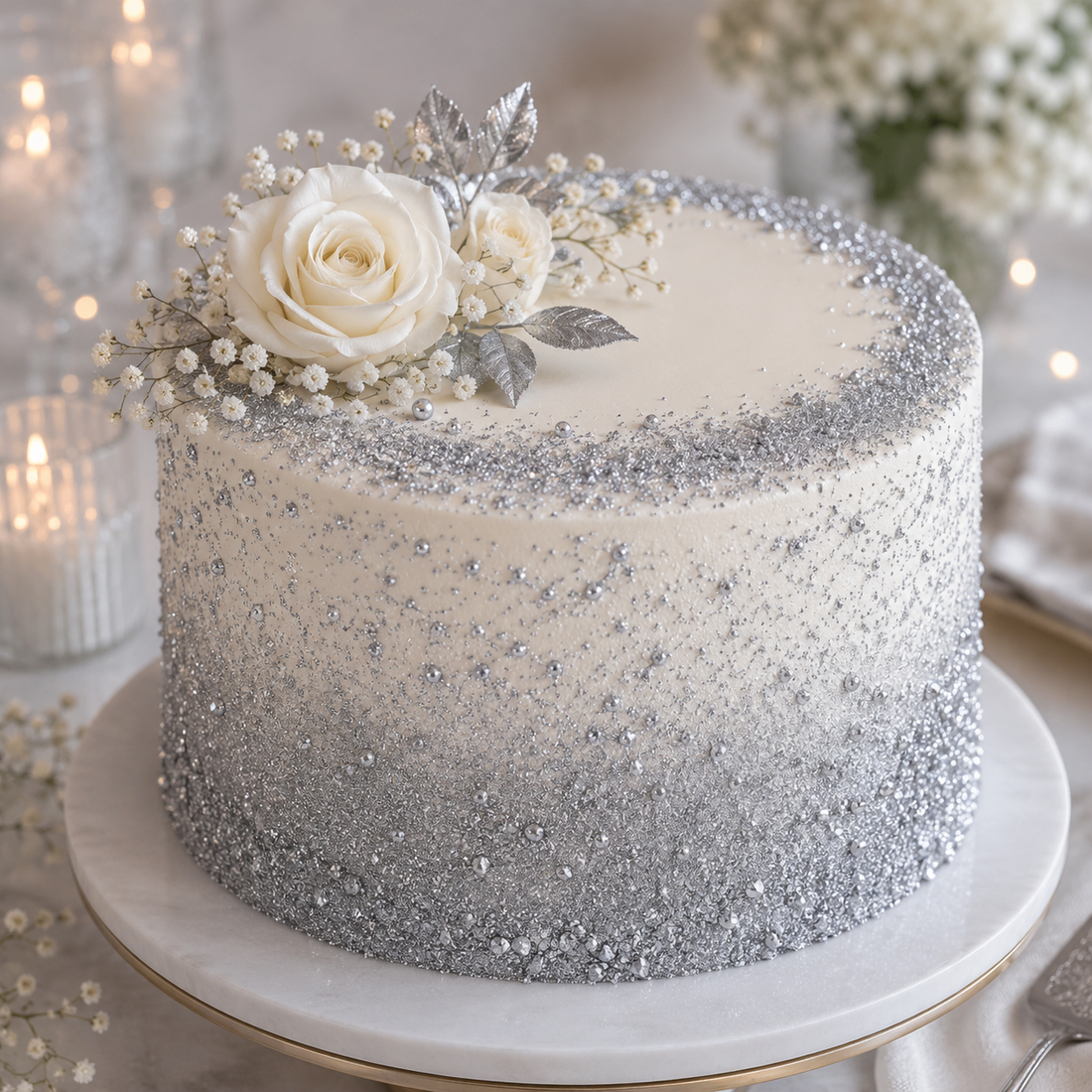 Paillettes Gâteau Argenté
