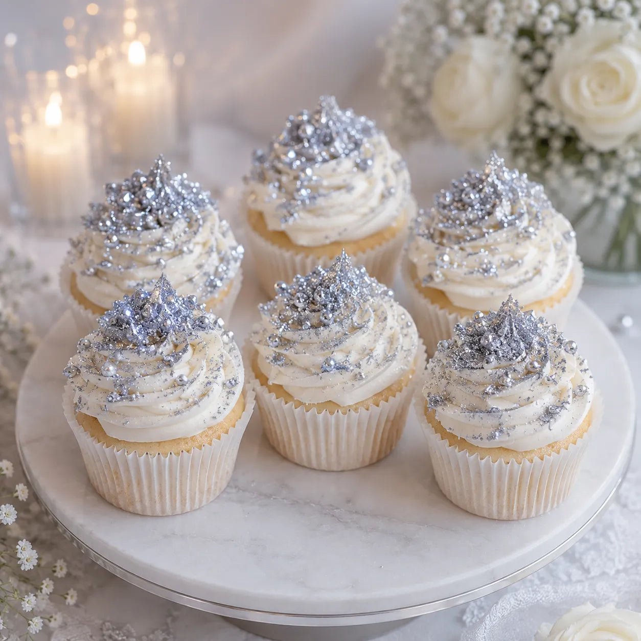 Paillettes Gâteau Argenté élégant