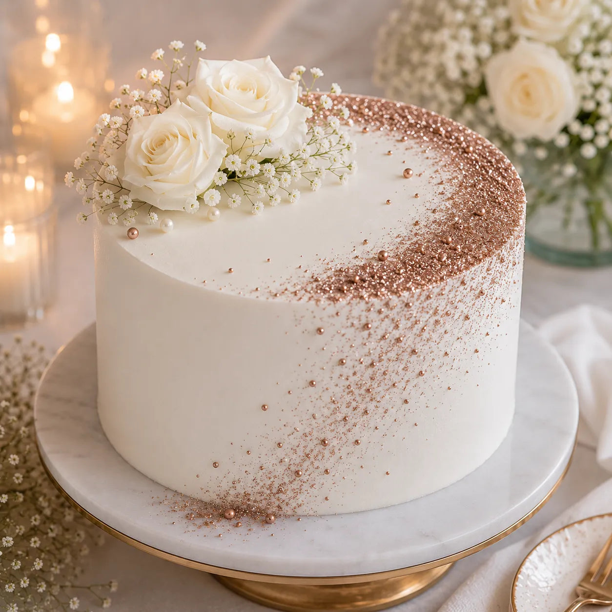 Paillettes Gâteau Déco Marron