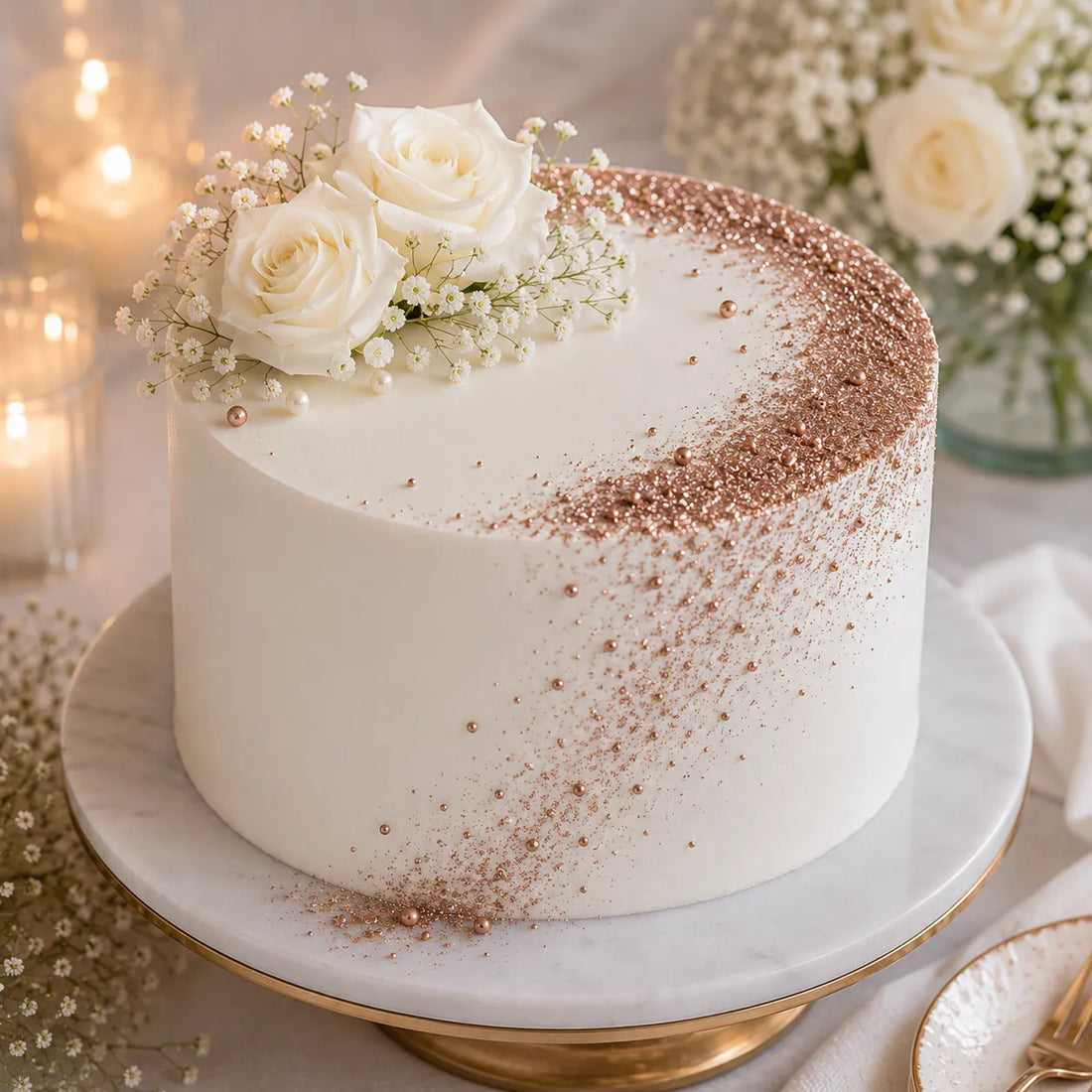Paillettes Gâteau Déco Marron