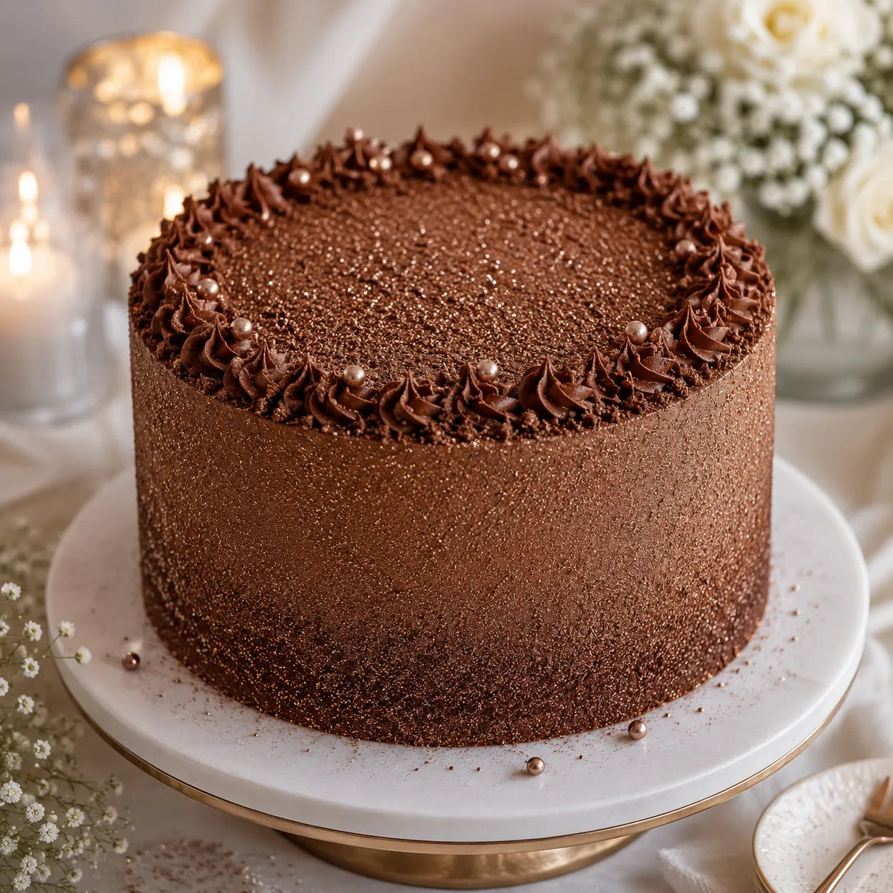 Paillettes Gâteau Déco Marron original