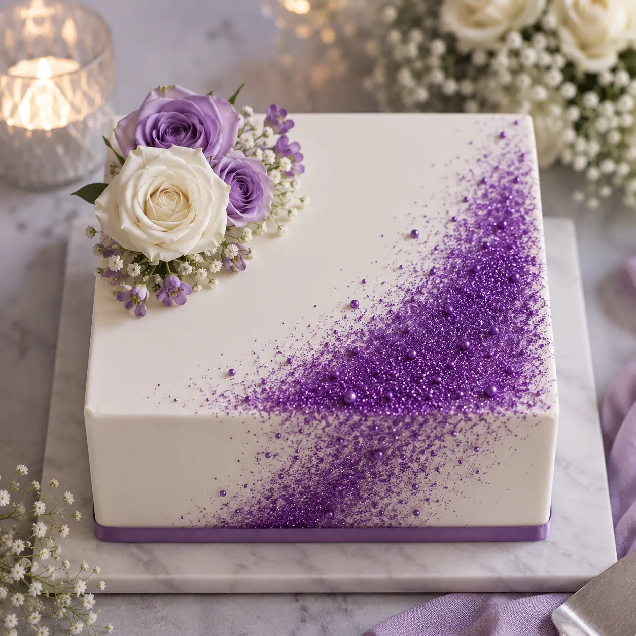 Paillettes Pour Gâteau Violet