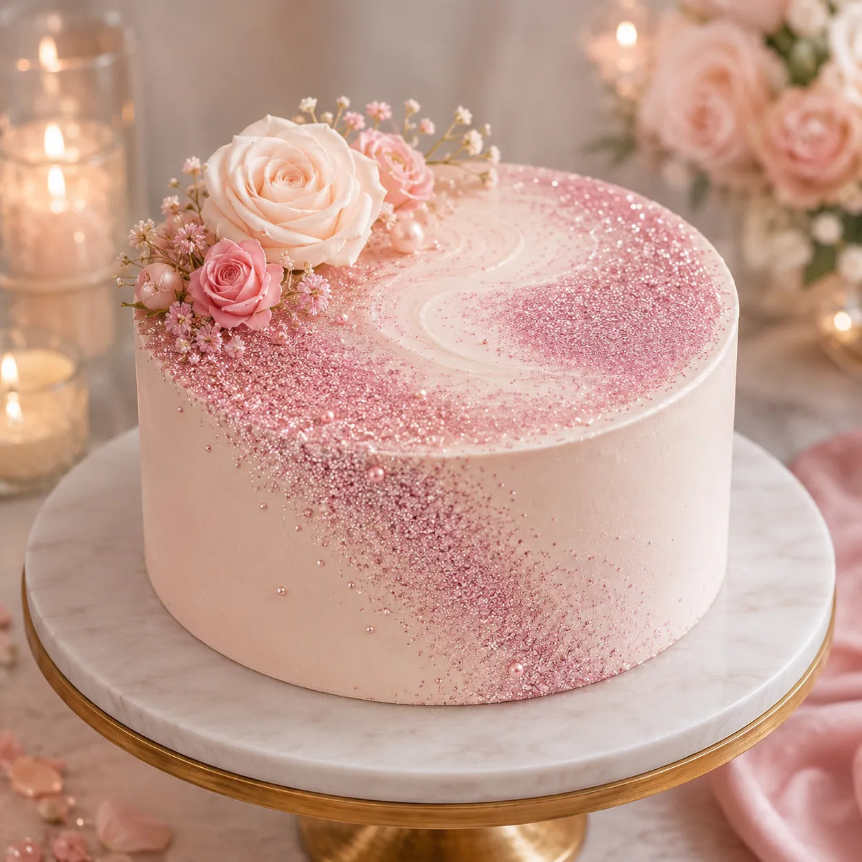 Paillettes Rose Gâteau unique