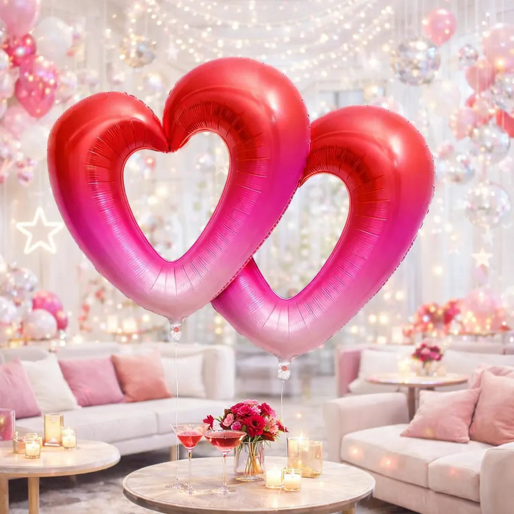 Paire de Ballons XXL Cœur Dégradé