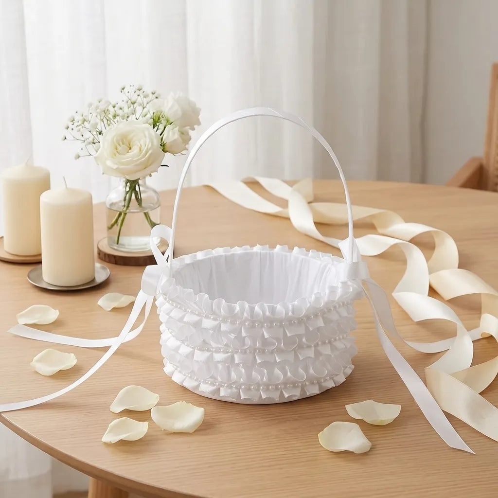 Panier à Pétales à Volants romantique