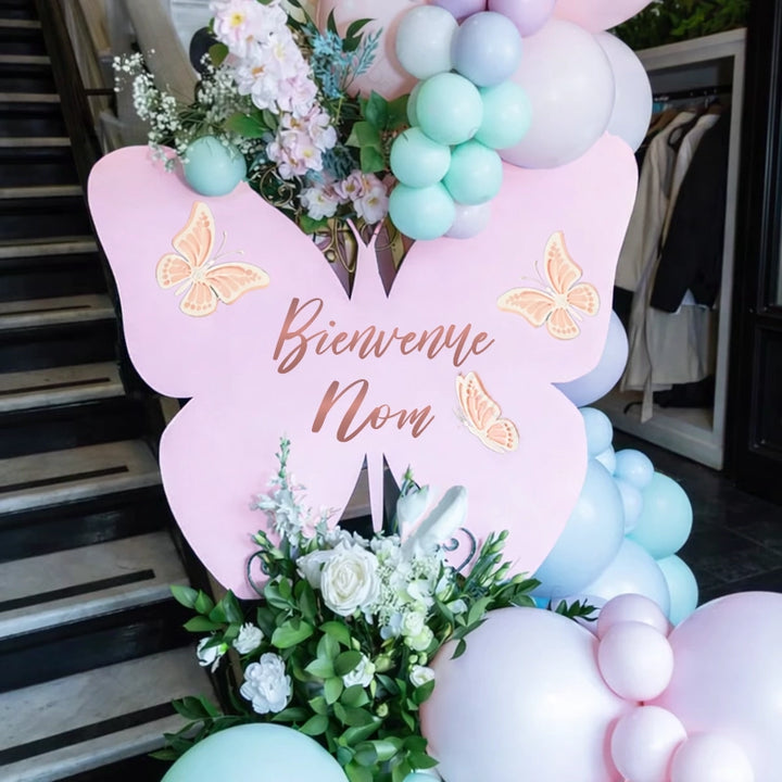 Panneau de Bienvenue Mariage Papillon