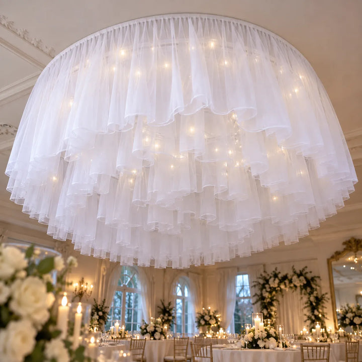 Panneau de Drapé Plafond Tutu Blanc Propre