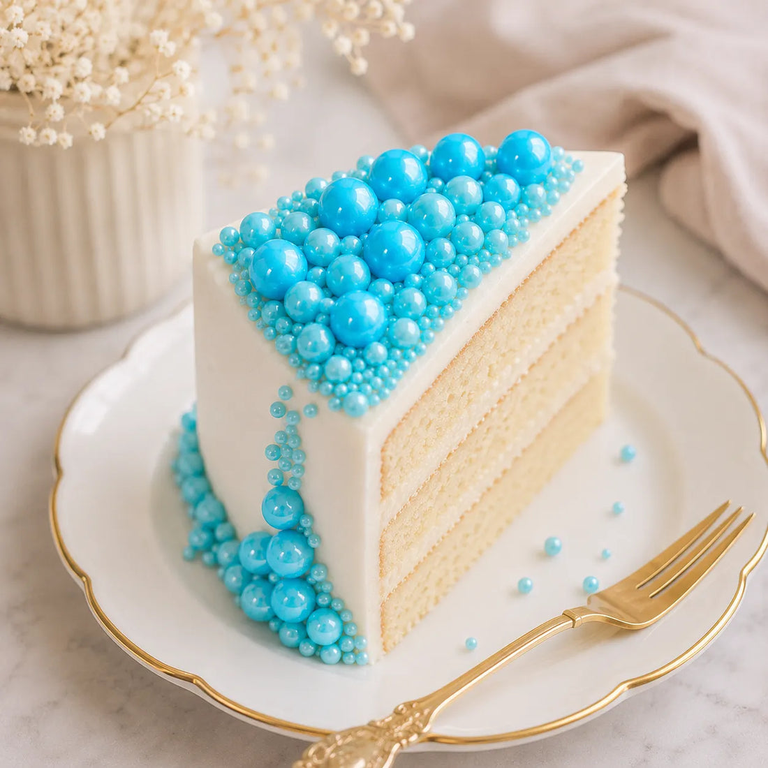 Perles Bleues Gâteau tendance