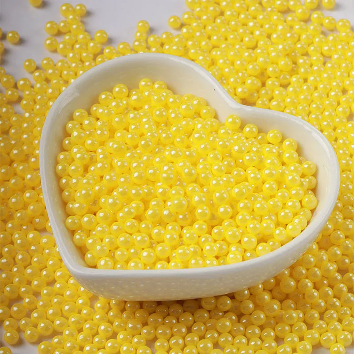Perles Comestibles Jaune Pour Gâteau