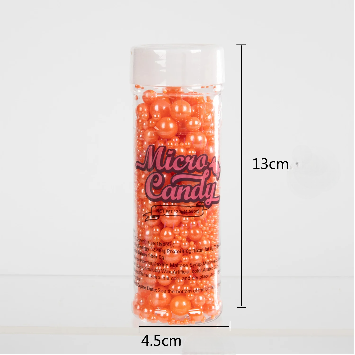 Perles Comestibles Oranges Bouteille