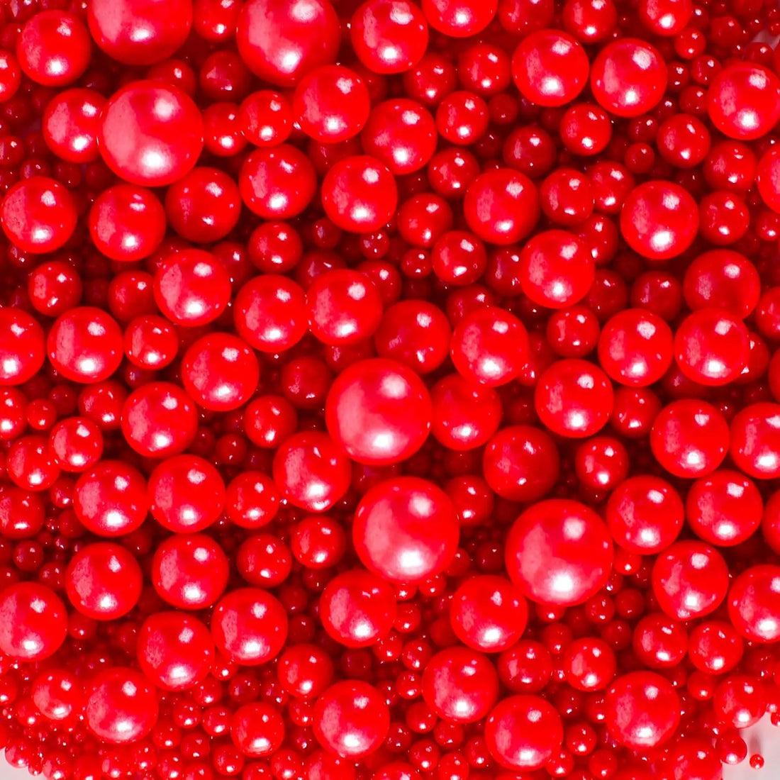 Perles Déco Gâteau Comestibles Rouges Romantique